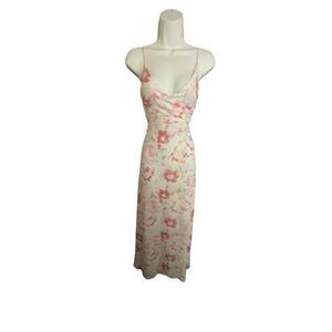 Lulu’s Watercolor Pink Floral Maxi Dress Women’s Size S